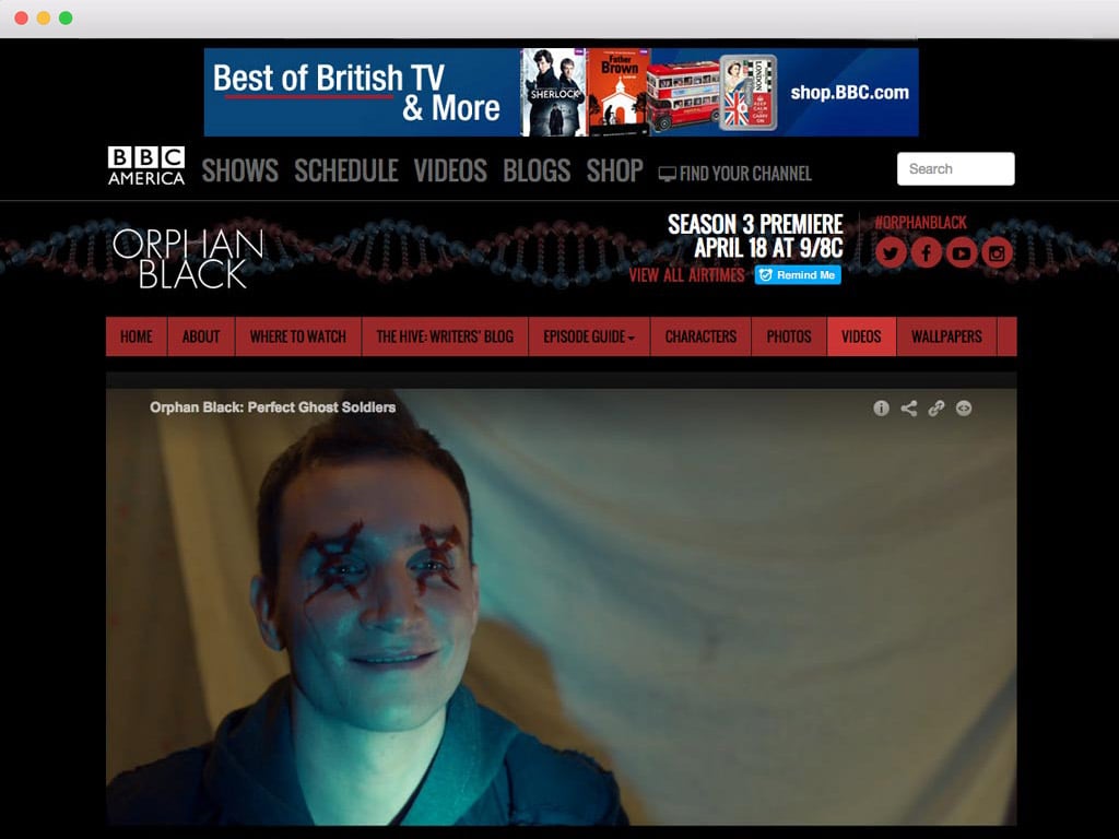 TV network, BBC America, wanted to convert their site to be responsive. We were able to implement multiple viewports using existing content, significantly reducing the project duration